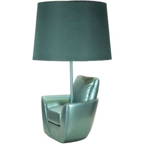 Stolní lampa Mauro Ferretti z poloviny století E27 26x43 cm tyrkysová