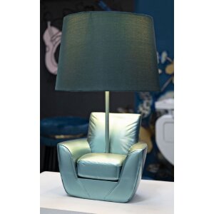 Stolní lampa Mauro Ferretti z poloviny století E27 26x43 cm tyrkysová
