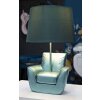 Stolní lampa Mauro Ferretti z poloviny století E27 26x43 cm tyrkysová