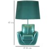 Stolní lampa Mauro Ferretti z poloviny století E27 26x43 cm tyrkysová
