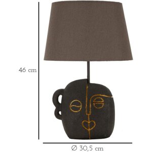 Mauro Ferretti stolní lampa Tribal E27 Ø 30,5x46 cm hnědá zlatá