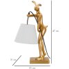 Mauro Ferretti stolní lampa Zajíččí osada E14 26x16x47 cm zlatá bílá