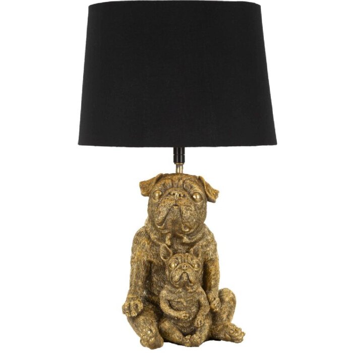 Mauro Ferretti stolní lampa pes E27 Ø 26x43,8 cm zlatá černá