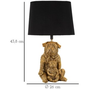 Mauro Ferretti stolní lampa pes E27 Ø 26x43,8 cm zlatá černá