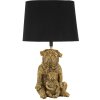 Mauro Ferretti stolní lampa pes E27 Ø 26x43,8 cm zlatá černá