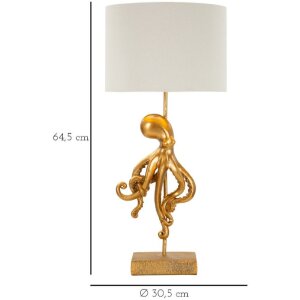 Mauro Ferretti stolní lampa chobotnice E27 Ø 30,5x64,5 cm zlatá bílá