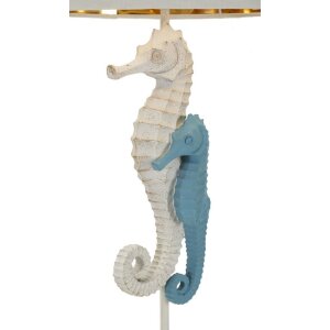 Mauro Ferretti stolní lampa mořský koník E27 Ø 30,5x66,5 cm bílá modrá
