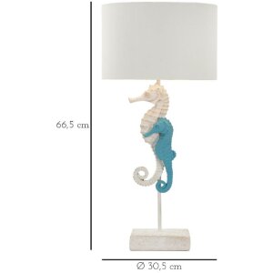 Mauro Ferretti stolní lampa mořský koník E27 Ø 30,5x66,5 cm bílá modrá