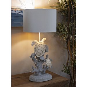 Mauro Ferretti stolní lampa želva E27 Ø 30,5x63,5 cm bílá šedá