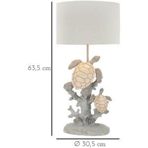 Mauro Ferretti stolní lampa želva E27 Ø 30,5x63,5 cm bílá šedá