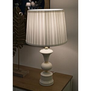 Mauro Ferretti stolní lampa Caserta E27 Ø 30x57 cm bílá zlatá