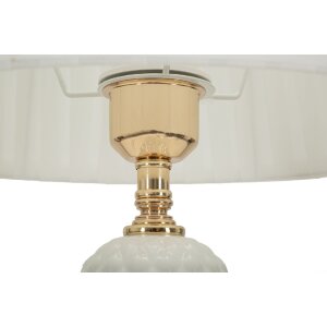 Mauro Ferretti stolní lampa Torre Annunziata E27 30x57 cm bílá zlatá