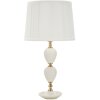 Mauro Ferretti stolní lampa Torre Annunziata E27 30x57 cm bílá zlatá