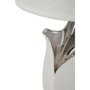 Mauro Ferretti stolní lampa Shiney E27 Ø 30x51 cm bílá stříbrná