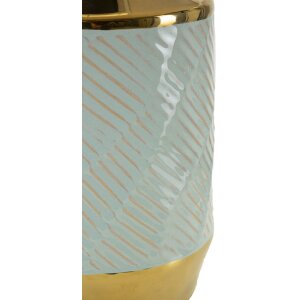 Mauro Ferretti stolní lampa Kapstadt E27 30x47 cm světle modrá zlatá