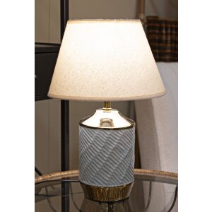 Mauro Ferretti stolní lampa Kapstadt E27 30x47 cm světle modrá zlatá