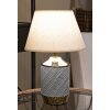Mauro Ferretti stolní lampa Kapstadt E27 30x47 cm světle modrá zlatá