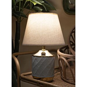 Mauro Ferretti stolní lampa Kapstadt E27 25x40 cm světle modrá zlatá
