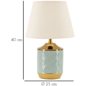 Mauro Ferretti stolní lampa Kapstadt E27 25x40 cm světle modrá zlatá