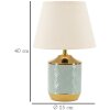 Mauro Ferretti stolní lampa Kapstadt E27 25x40 cm světle modrá zlatá