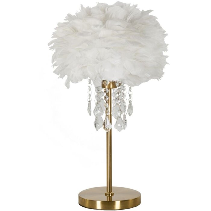 Mauro Ferretti stolní lampa Diamon E27 Ø 30x55 cm bílá zlatá
