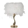 Mauro Ferretti stolní lampa Cart E27 Ø 25x47 cm bílá zlatá