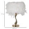 Mauro Ferretti stolní lampa Cart E27 Ø 25x47 cm bílá zlatá
