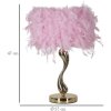 Mauro Ferretti stolní lampa Cart E27 Ø 25x47 cm růžová zlatá