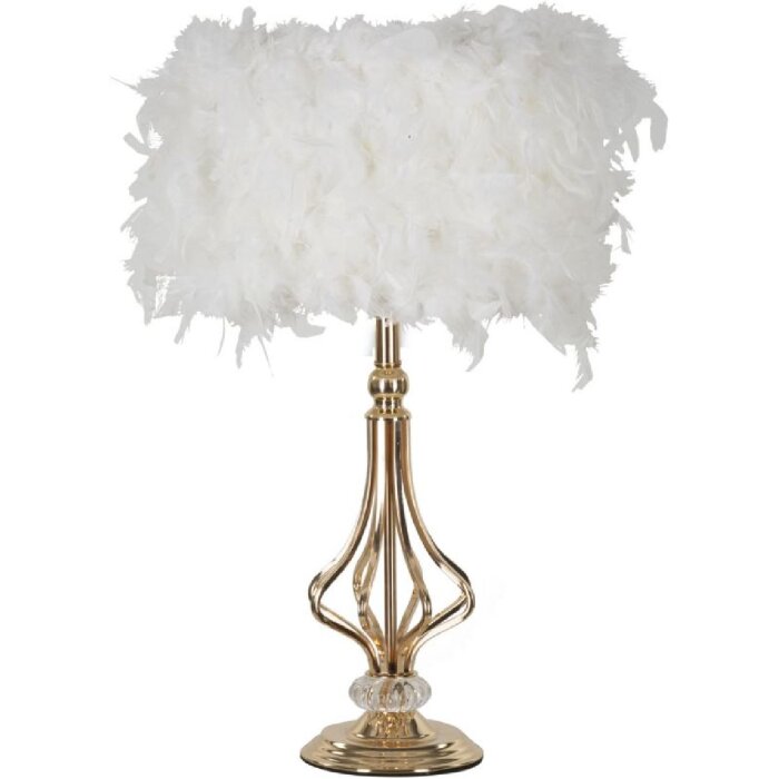 Mauro Ferretti stolní lampa Tarty E27 Ø 25x54 cm bílá zlatá