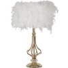 Mauro Ferretti stolní lampa Tarty E27 Ø 25x54 cm bílá zlatá