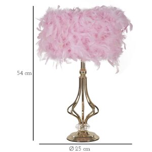 Mauro Ferretti stolní lampa Tarty E27 Ø 25x54 cm růžová zlatá