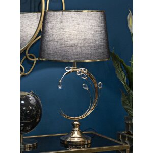 Mauro Ferretti stolní lampa Bruxelles E27 Ø 36x65 cm černá zlatá