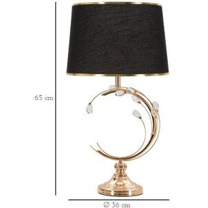 Mauro Ferretti stolní lampa Bruxelles E27 Ø 36x65 cm černá zlatá