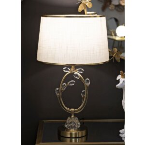 Mauro Ferretti stolní lampa Versailles E27 Ø 36x60 cm bílá zlatá
