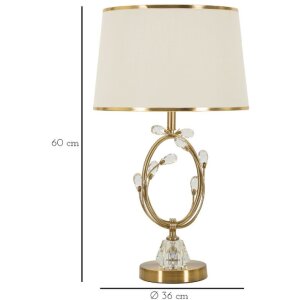 Mauro Ferretti stolní lampa Versailles E27 Ø 36x60 cm bílá zlatá