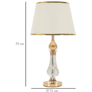 Mauro Ferretti stolní lampa Bratislava E27 33x59 cm zlatá