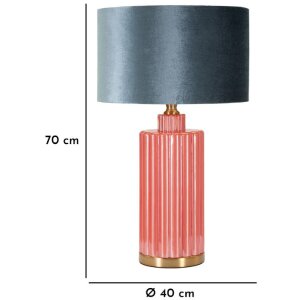 Mauro Ferretti stolní lampa Helenenturm E27 Ø 40x70 cm červená modrá