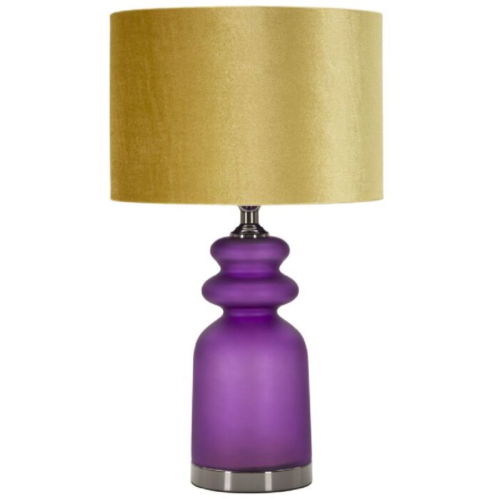 Mauro Ferretti stolní lampa Milva Zwei E27 Ø 32,5x57,5 cm fialová zlatá
