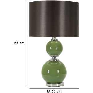 Mauro Ferretti stolní lampa Eva Zwei E27 Ø 38x65 cm zelená černá