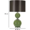 Mauro Ferretti stolní lampa Eva Zwei E27 Ø 38x65 cm zelená černá