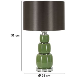 Mauro Ferretti stolní lampa Eva Drei E27 Ø 32,5x55 cm zelená černá