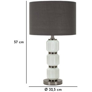 Mauro Ferretti stolní lampa Helle Drei E27 Ø 32,5x57 cm bílá šedá