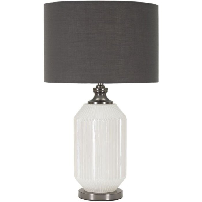 Mauro Ferretti stolní lampa Heiterkeit E27 Ø 37,5x65 cm bílá šedá