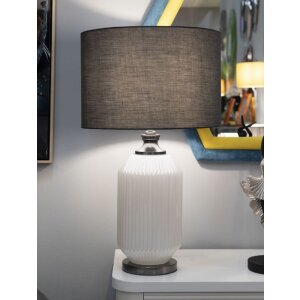 Mauro Ferretti stolní lampa Heiterkeit E27 Ø 37,5x65 cm bílá šedá