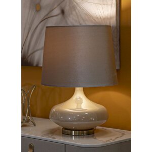 Mauro Ferretti stolní lampa Perly kulatá E27 Ø 35x50,5 cm perleťová