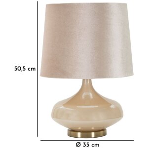 Mauro Ferretti stolní lampa Perly kulatá E27 Ø 35x50,5 cm perleťová