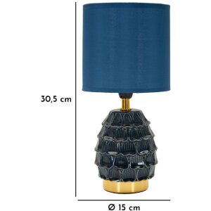 Mauro Ferretti noční lampa Pigny E14 Ø 15x30,5 cm modrá