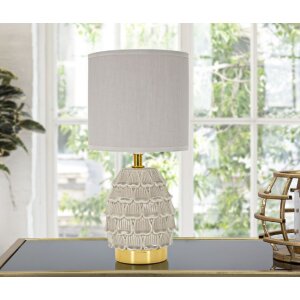 Mauro Ferretti Noční lampa Pigny E14 Ø 15x30,5 cm krémová