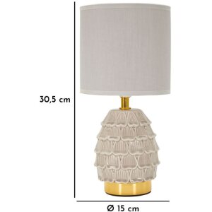 Mauro Ferretti Noční lampa Pigny E14 Ø 15x30,5 cm krémová