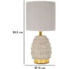 Mauro Ferretti Noční lampa Pigny E14 Ø 15x30,5 cm krémová